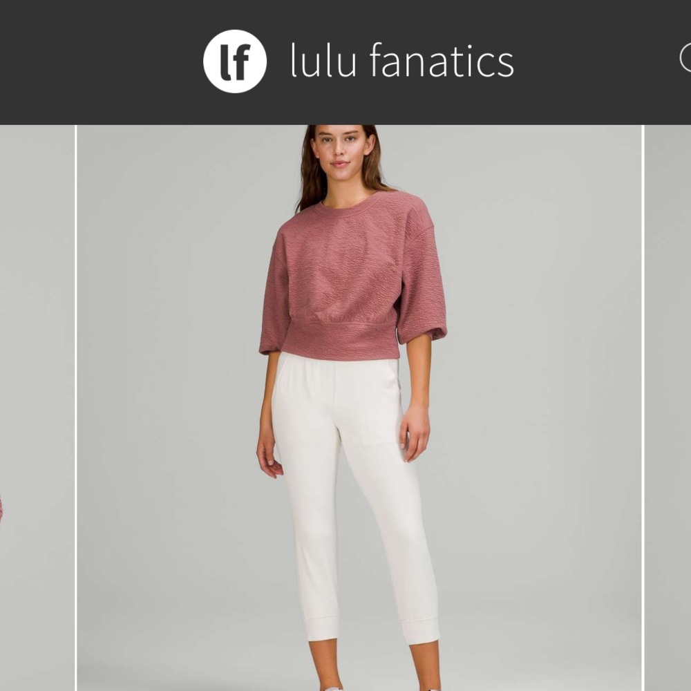 Lululemon textured crewneck pullover spiced chai